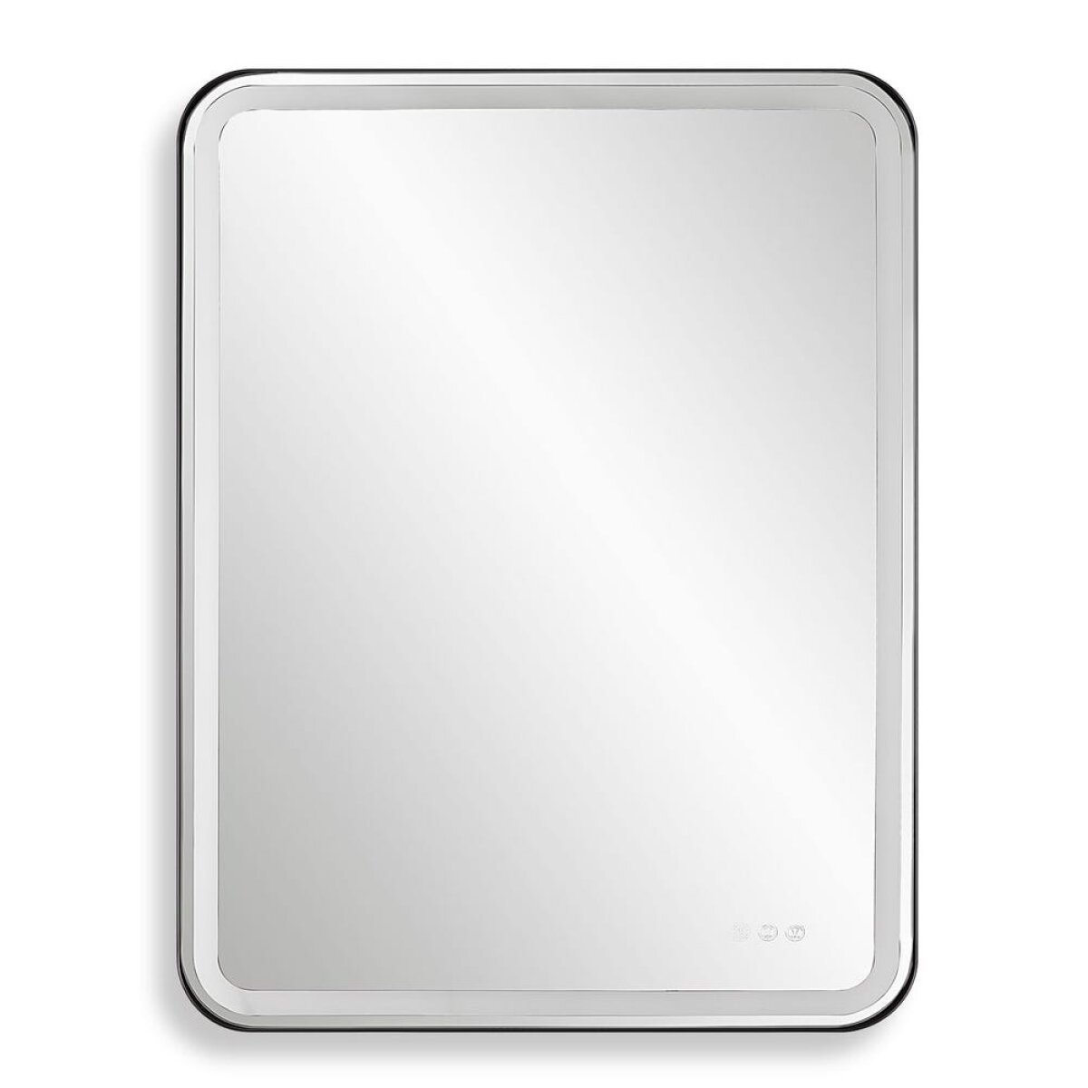 79fe1022ebb0da4f2c44a5095e22b1e0 Crofton Lighted Large Mirror, Black - Image 1