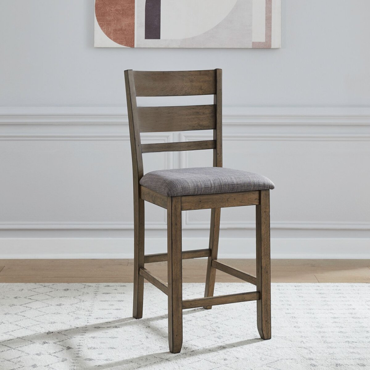 7db29c7c49bcf44cb40686da08e8b66d Brook Bay Slat Back Uph Counter Chair (RTA) - Image 1