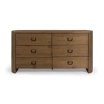 Kyrie 6 Drawer Dresser - Tawny Brown