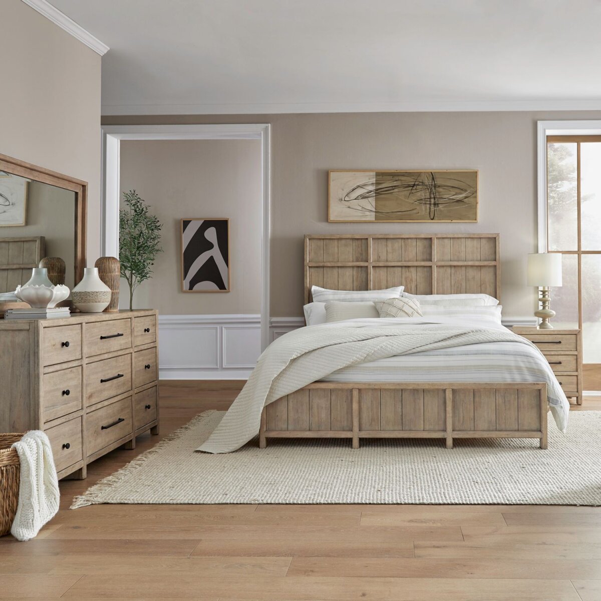 8235ba3632ee78f6744129f5431256c6 Proximity Place Queen Panel Bed, Dresser & Mirror, Night Stand - Image 1