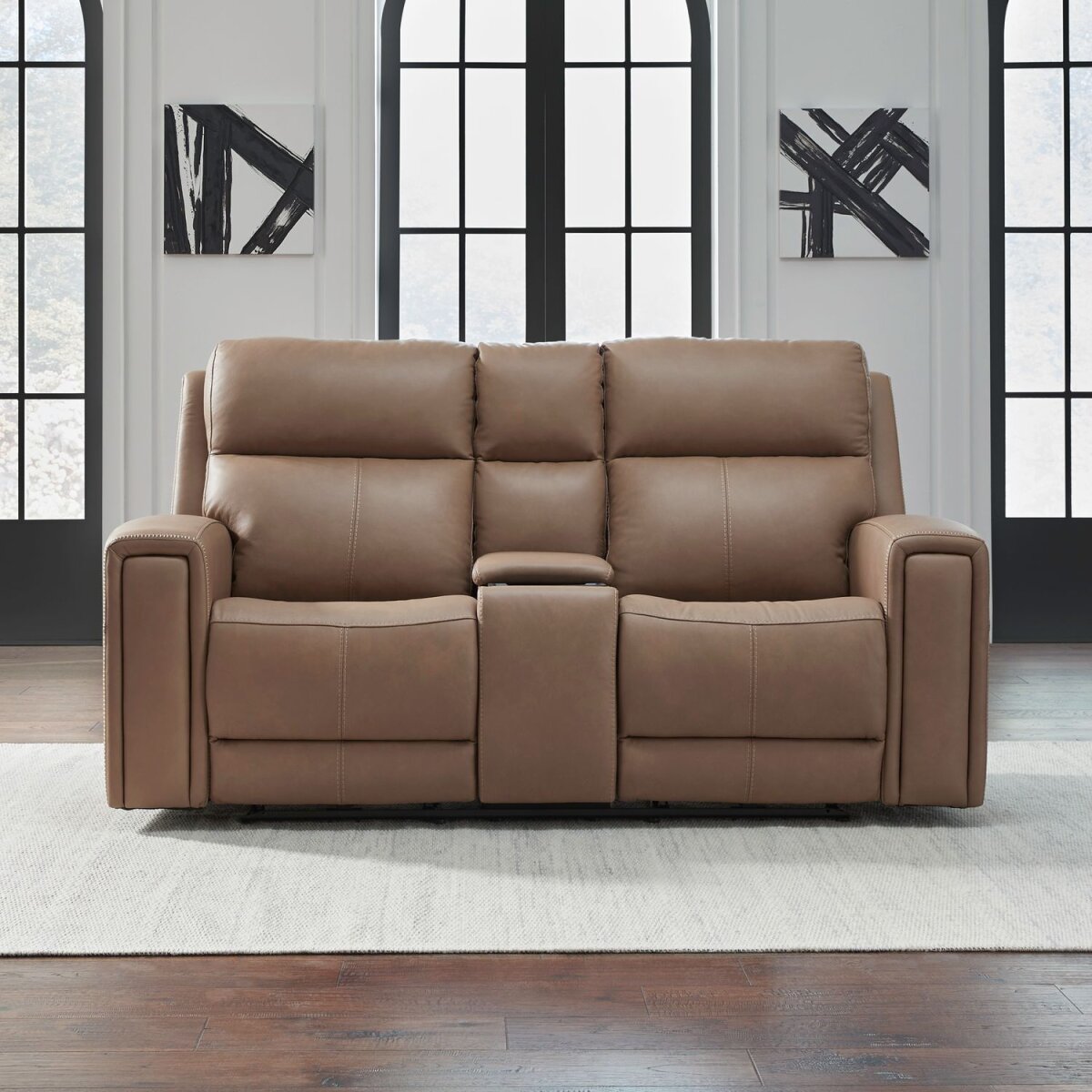 b392a0ec91876db047ec92e5346abde1 Camden Loveseat w/ Console P3 & ZW - Image 1