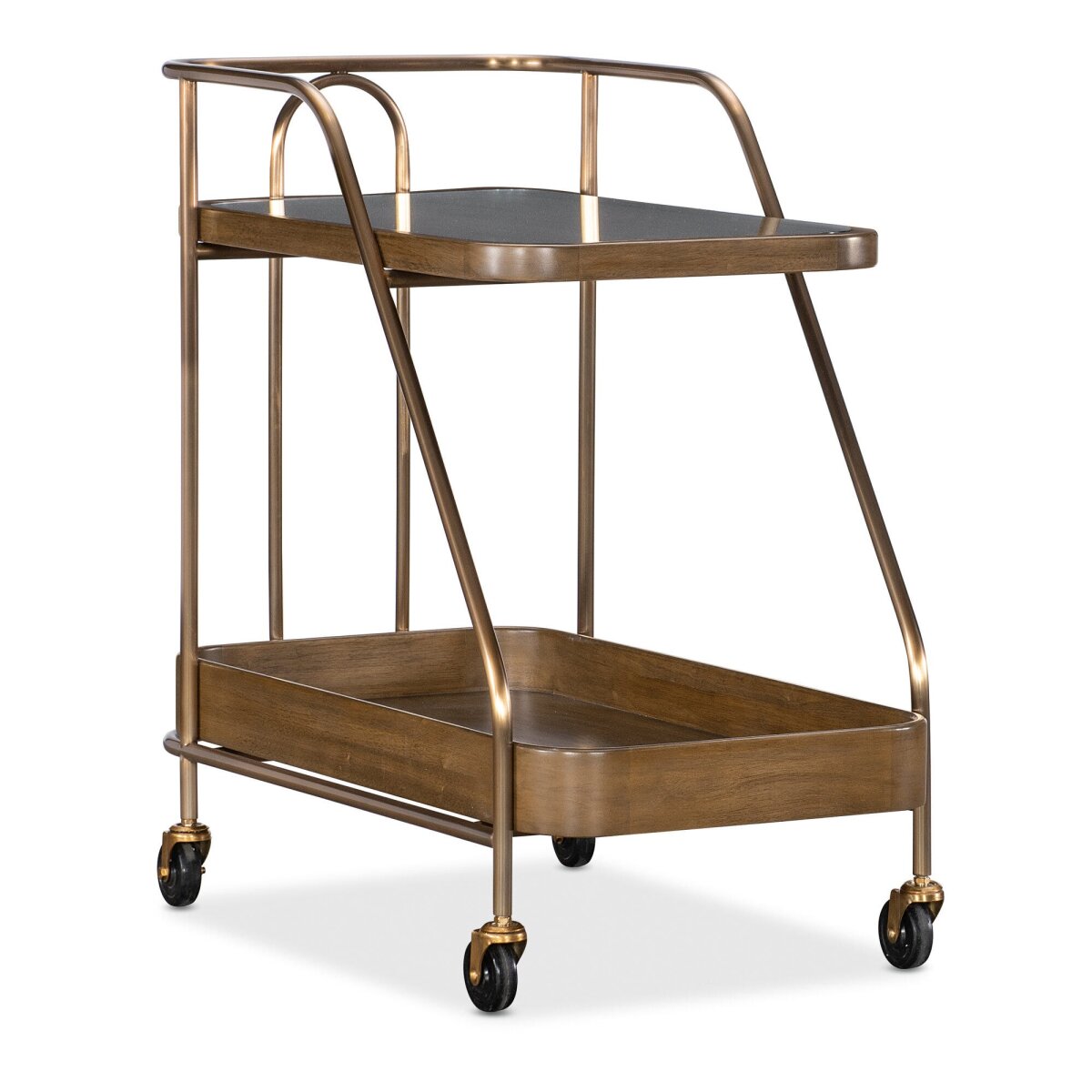 c76cc92793da6bbdf157835068c8ccd2 Commerce and Market Walnut Wine and Bar Cart - Image 1