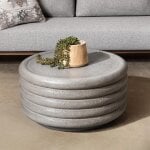 Reva Outdoor Round Coffee Table - Dark Gray - Image 7
