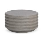 Reva Outdoor Round Coffee Table - Dark Gray