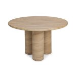Niva 47" Outdoor Round Dining Table - Beige