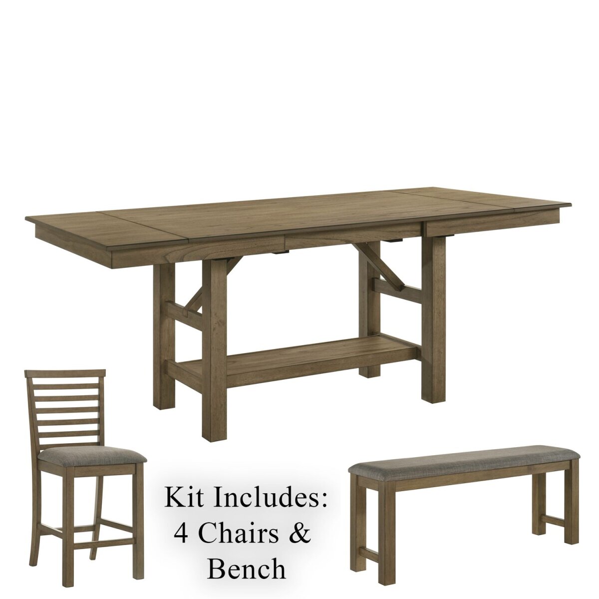 d93a1e244c37ea7872dfc4c0d5c70b7b Brook Bay 6 Piece Gathering Table Set - Image 1