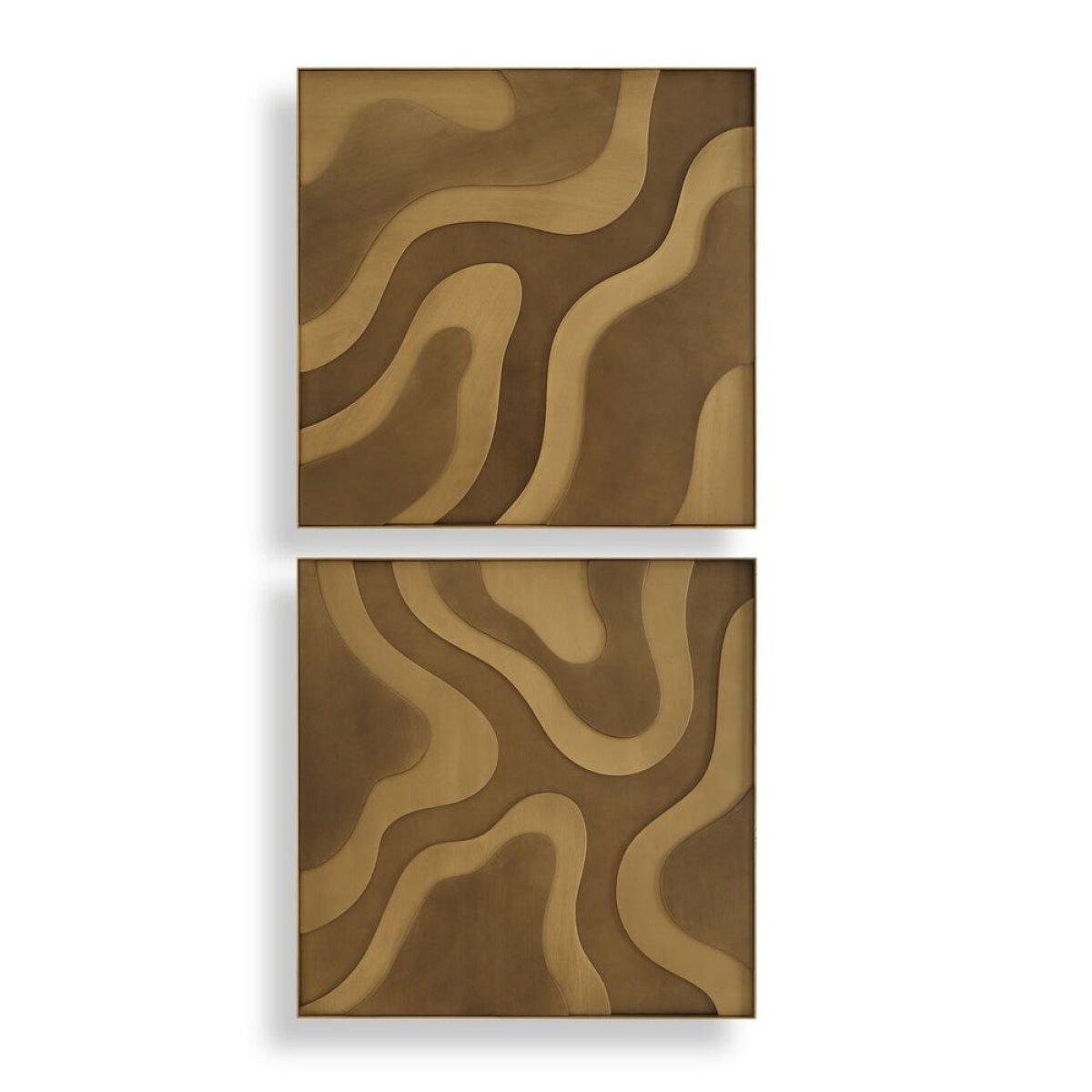 ddf87377adeae544592d35d9c2d109b5 Golden Terrain Wood Wall Decor, S/2 - Image 1