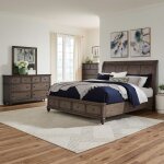 King Storage Bed, Dresser & Mirror, Chest