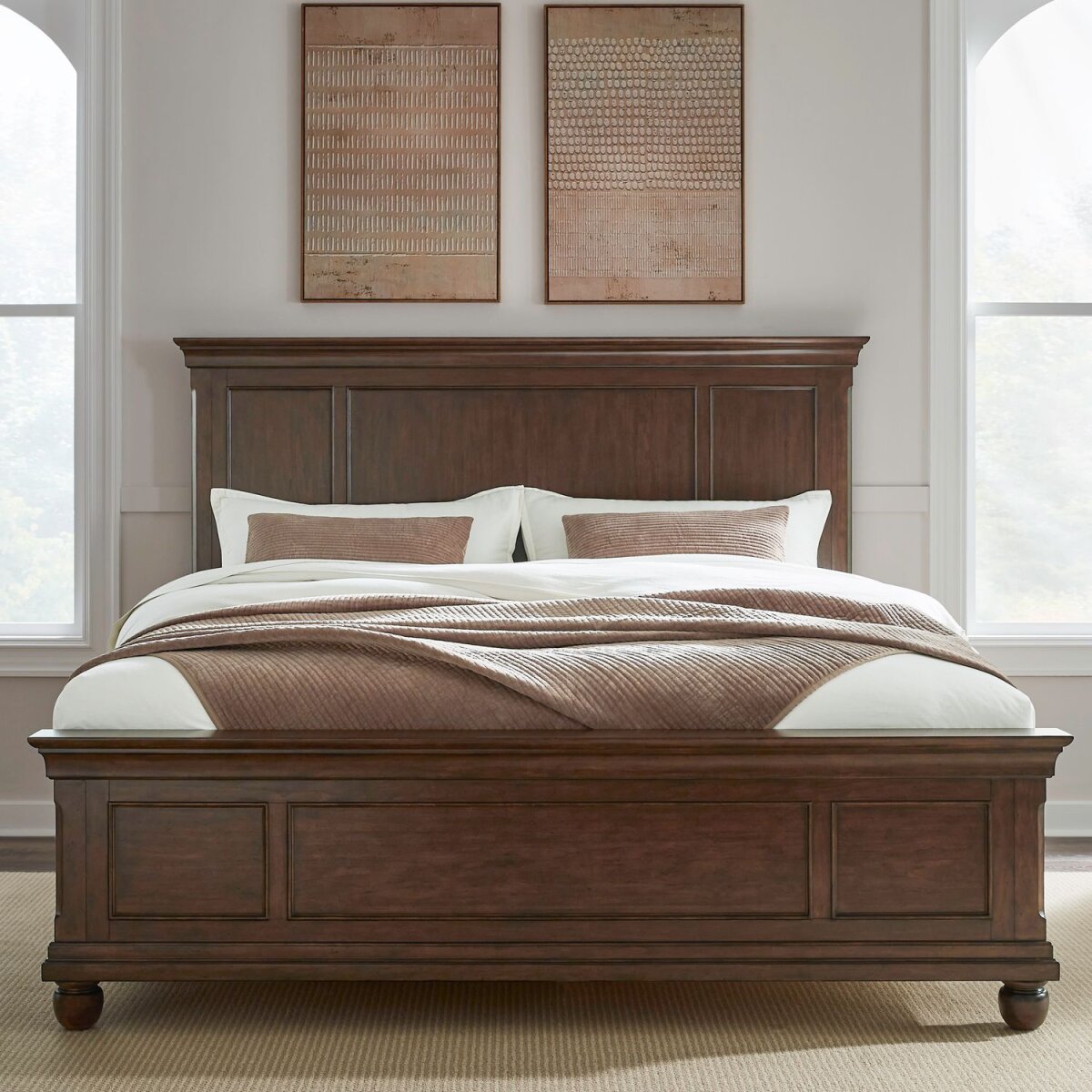 f3bb96f56338429e304d8ff462d0ed91 Rustic Traditions Queen Panel Bed - Image 1