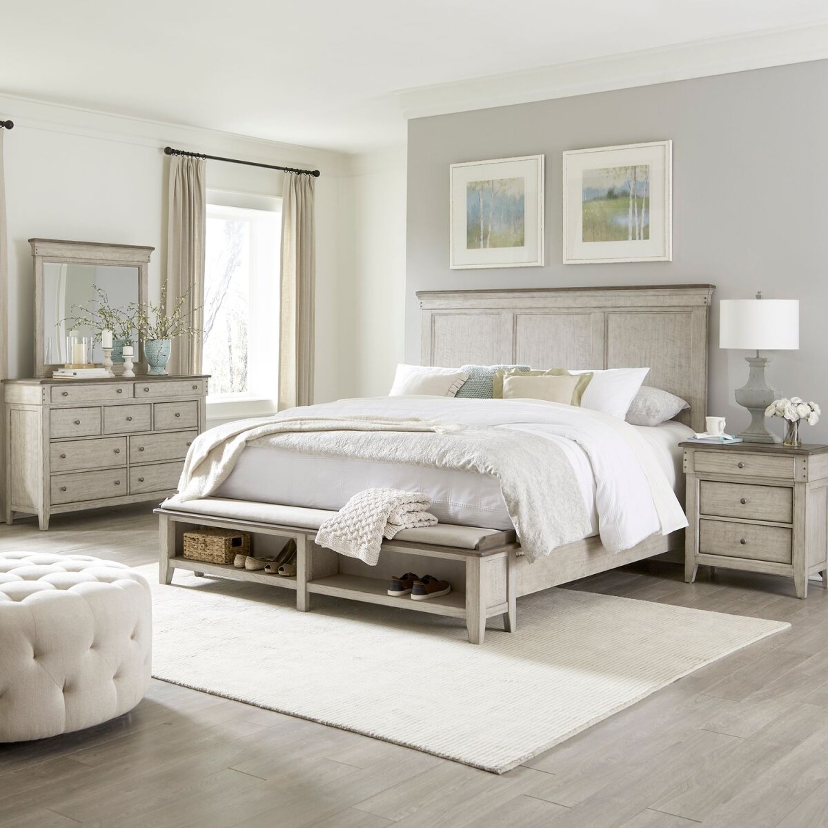 f50c92530533dc271a9c21519cb156b6 Ivy Hollow King California Storage Bed, Dresser & Mirror, Night Stand - Image 1