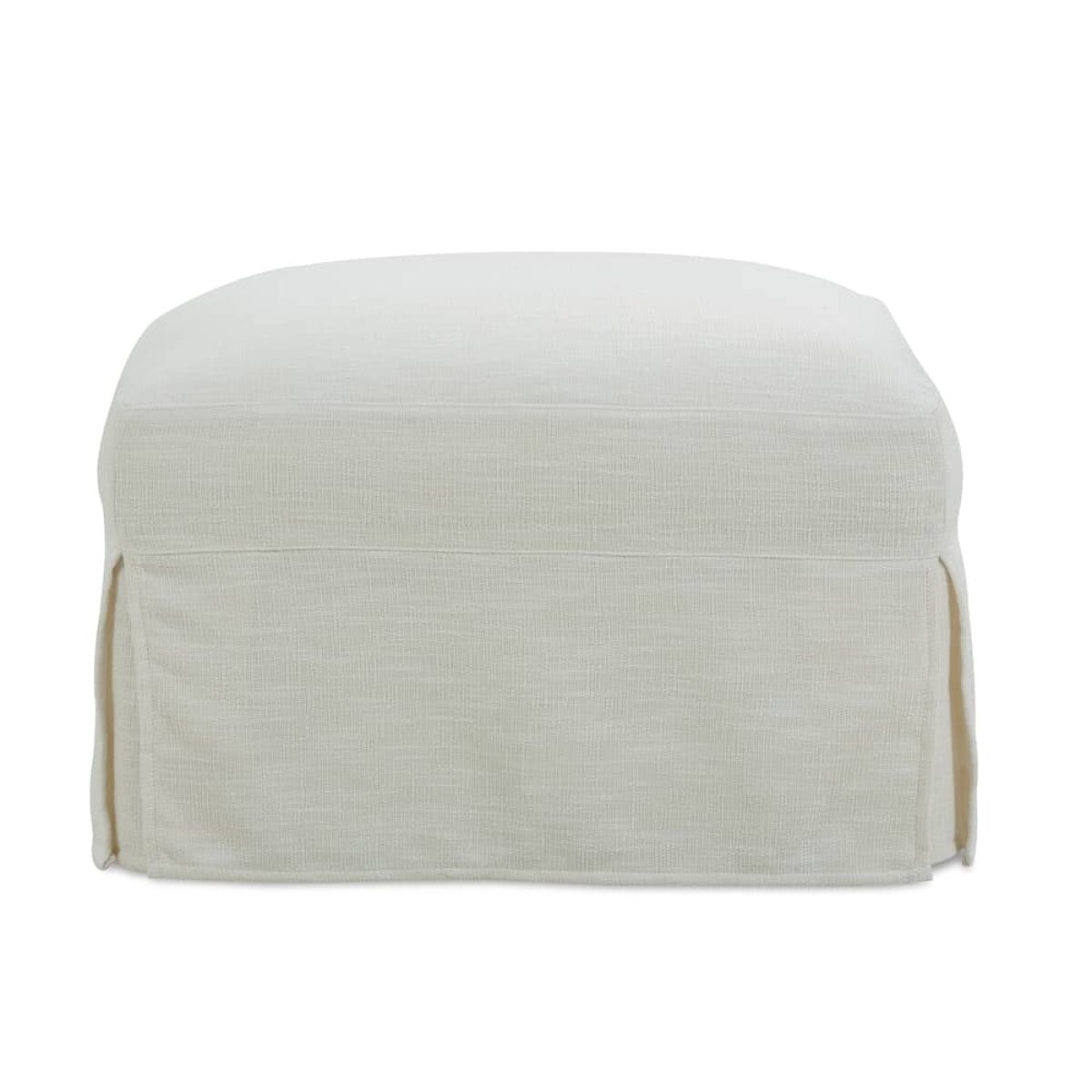 f8dd8fe410c19b1d66f10a6994b3d85f Madeline Slipcovered Ottoman - Image 1