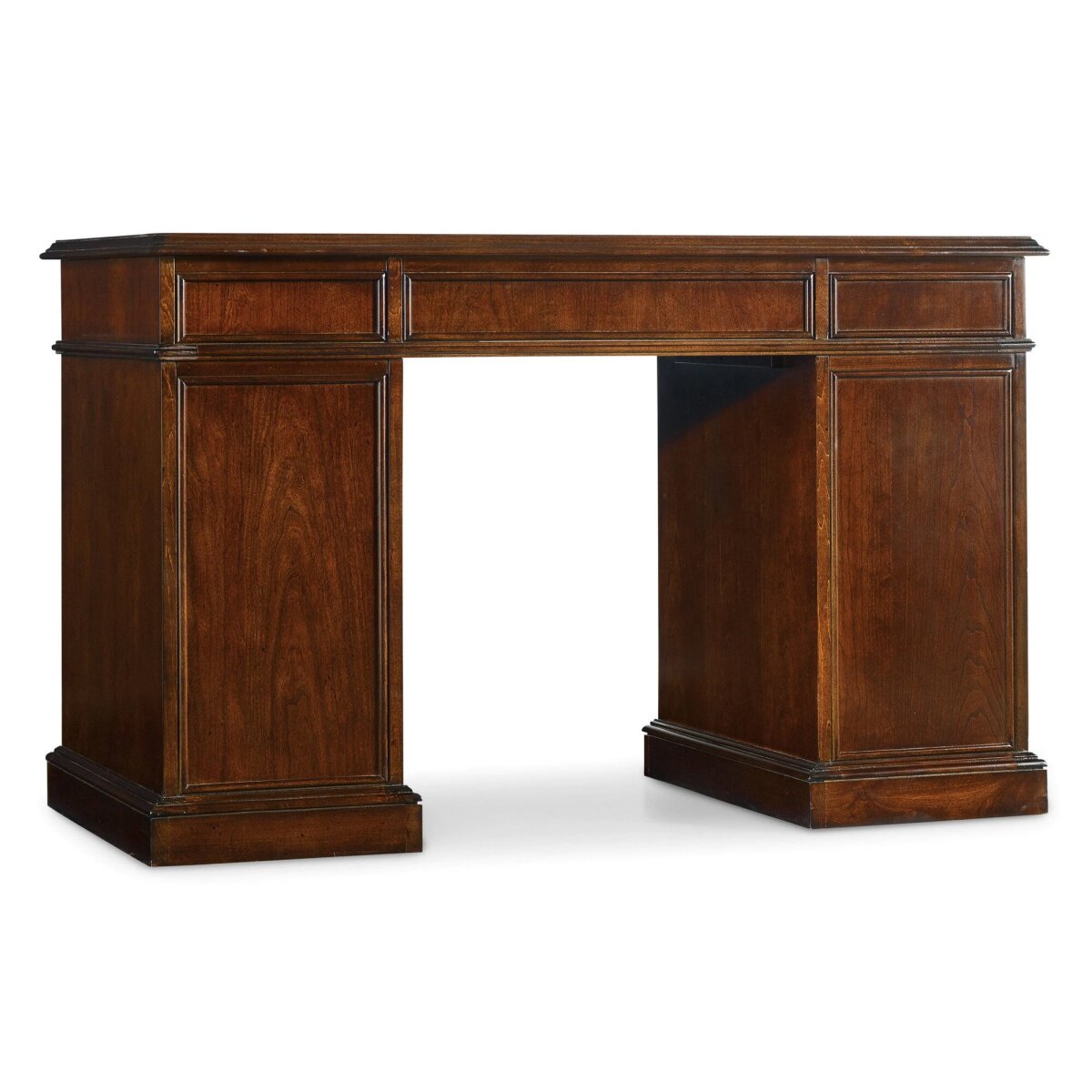 04a8b1d46c0b27f39f2155e8210d6be2 Cherry Knee-Hole Desk-Bow Front - Image 1