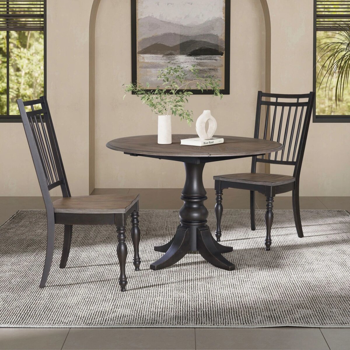 065c636ef5fb4b0bdede61d3b93a85f8 Opt 3 Piece Drop Leaf Table Set - Image 1