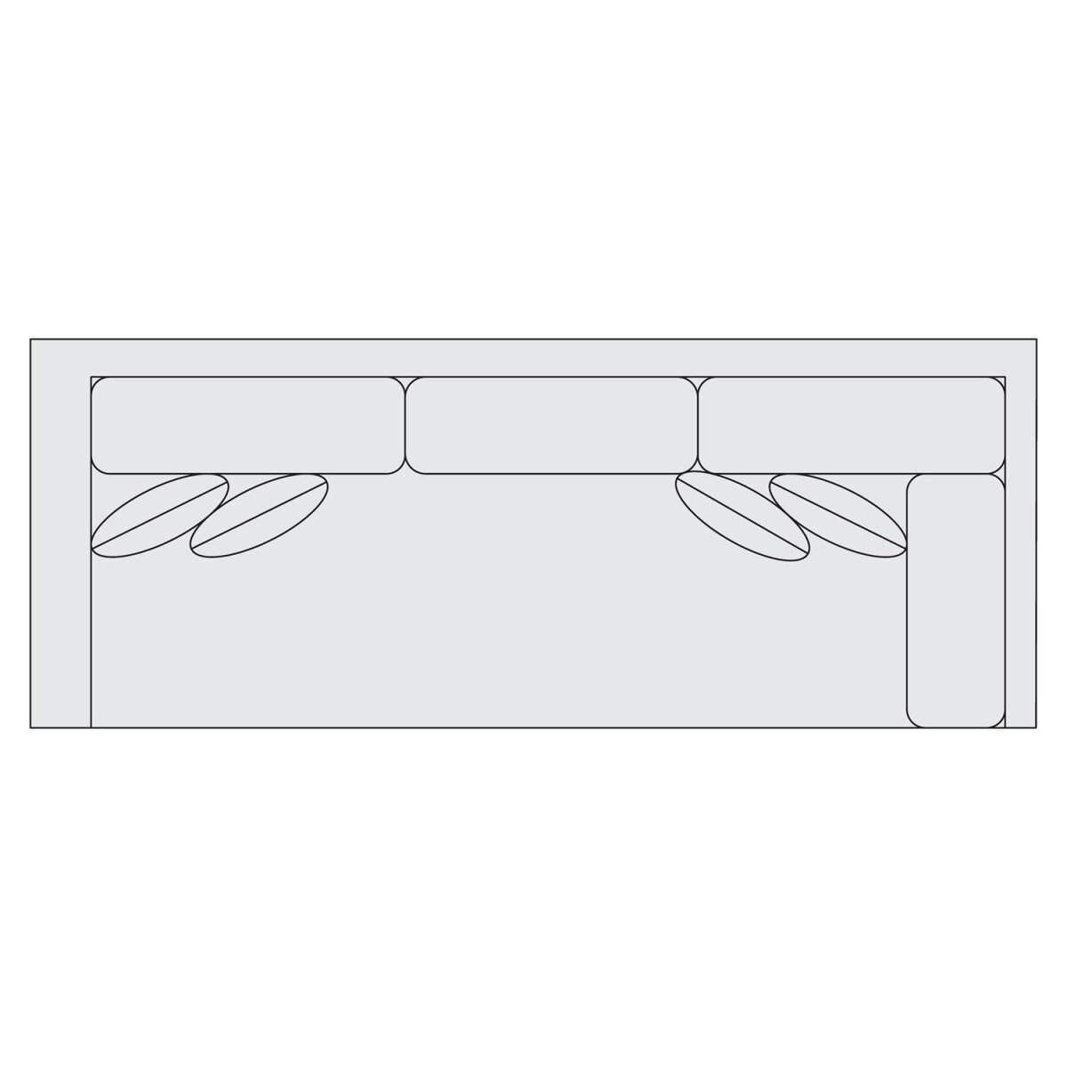 0958be00becafe2d6fe4b0c461548fed Fabric Right Arm Return Sofa - Image 1