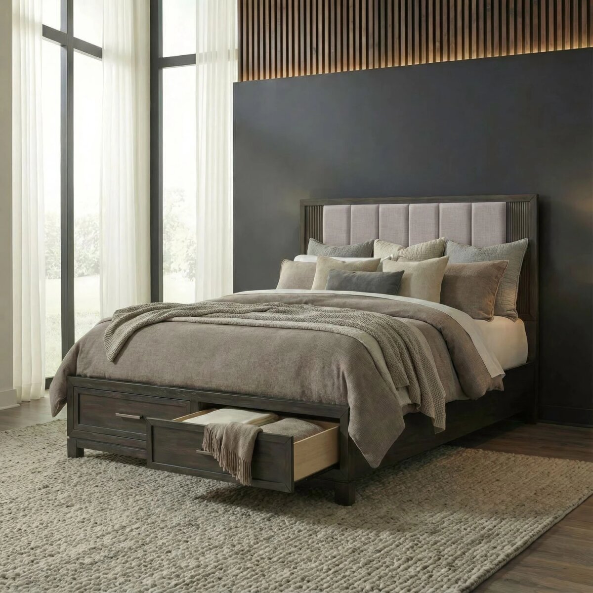 0a3ae52748784153426a8ab65aee1147 King Storage Bed - Image 1