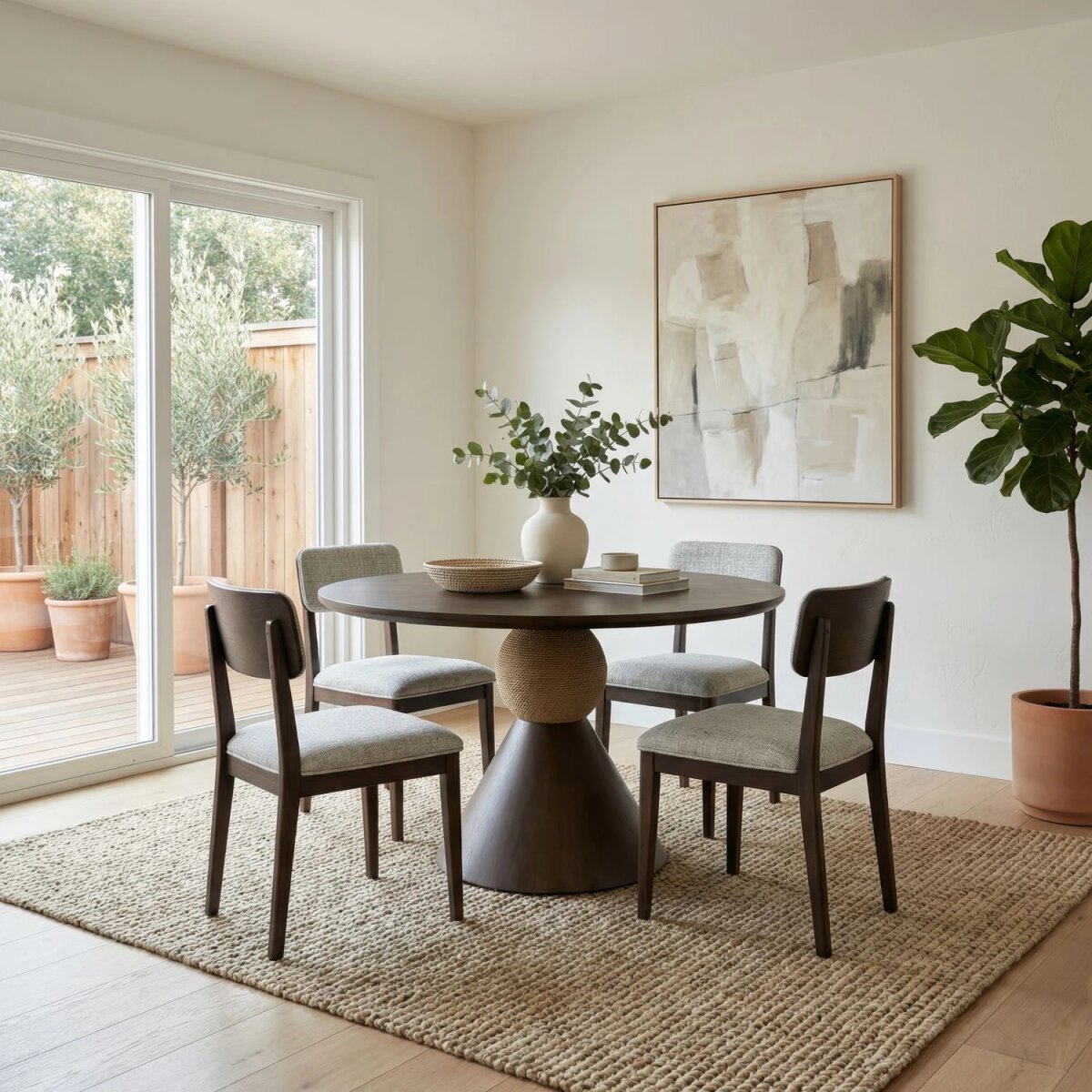 1a7436cc06e62ab231b4c91c6e178d7b 5 Piece Pedestal Table Set - Image 1