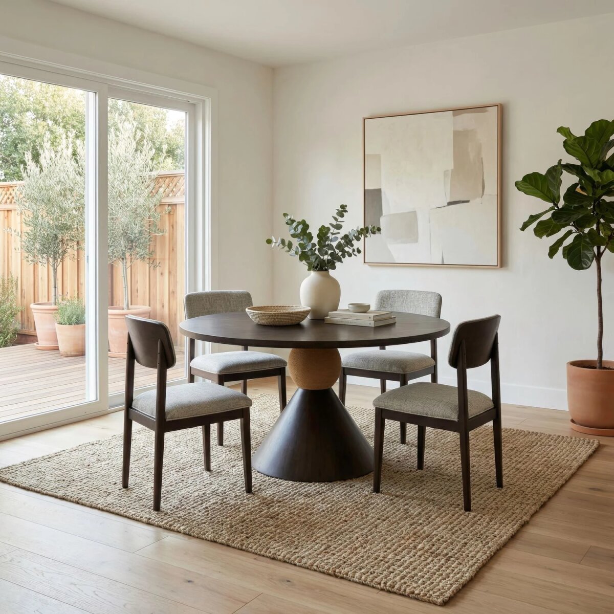 26b680f4b8102946c04f4b115892222f 5 Piece Round Ped Table Set - Image 1