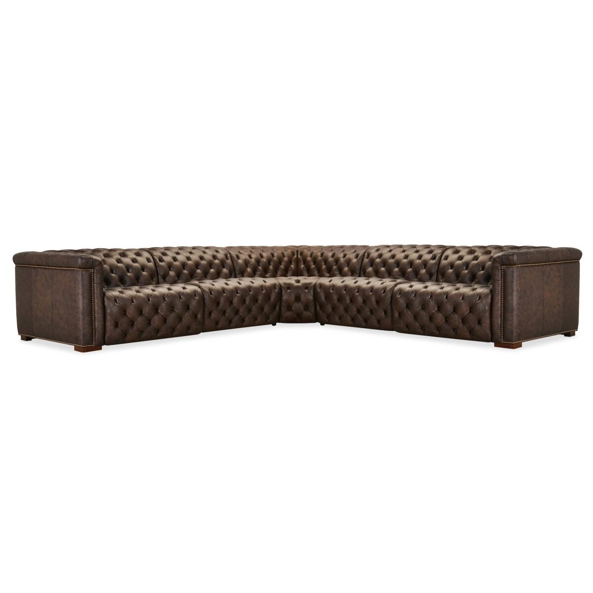 2c654ce1dd911180d76e7079592e859c Savion Deux 5 Seat Sectional with Four Power Recliners and Six Power Headrests - Image 1