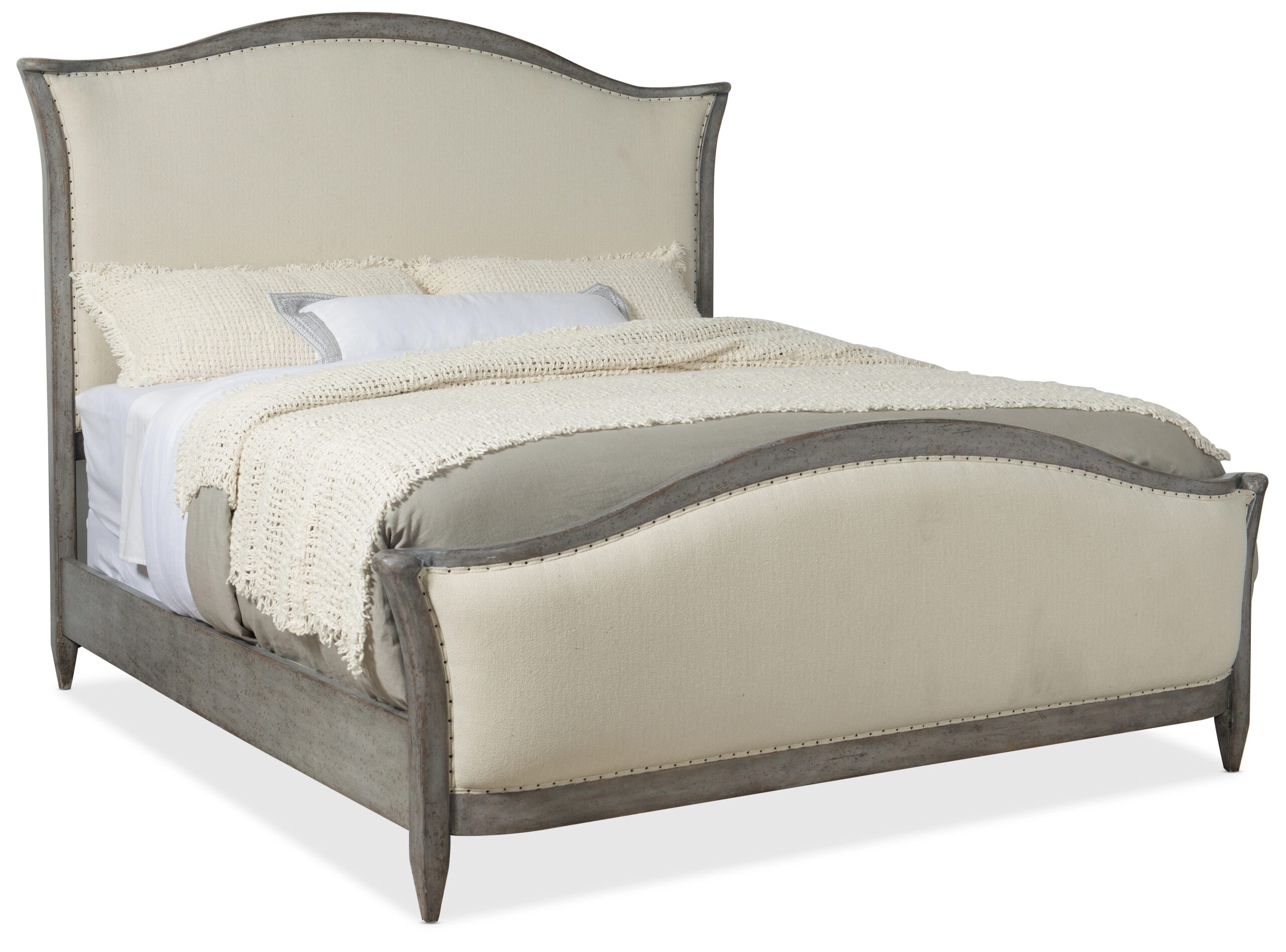 3067281af37b82a41f195924a83c9bcb Ciao Bella Cal King Upholstered Bed- Speckled Gray - Image 1