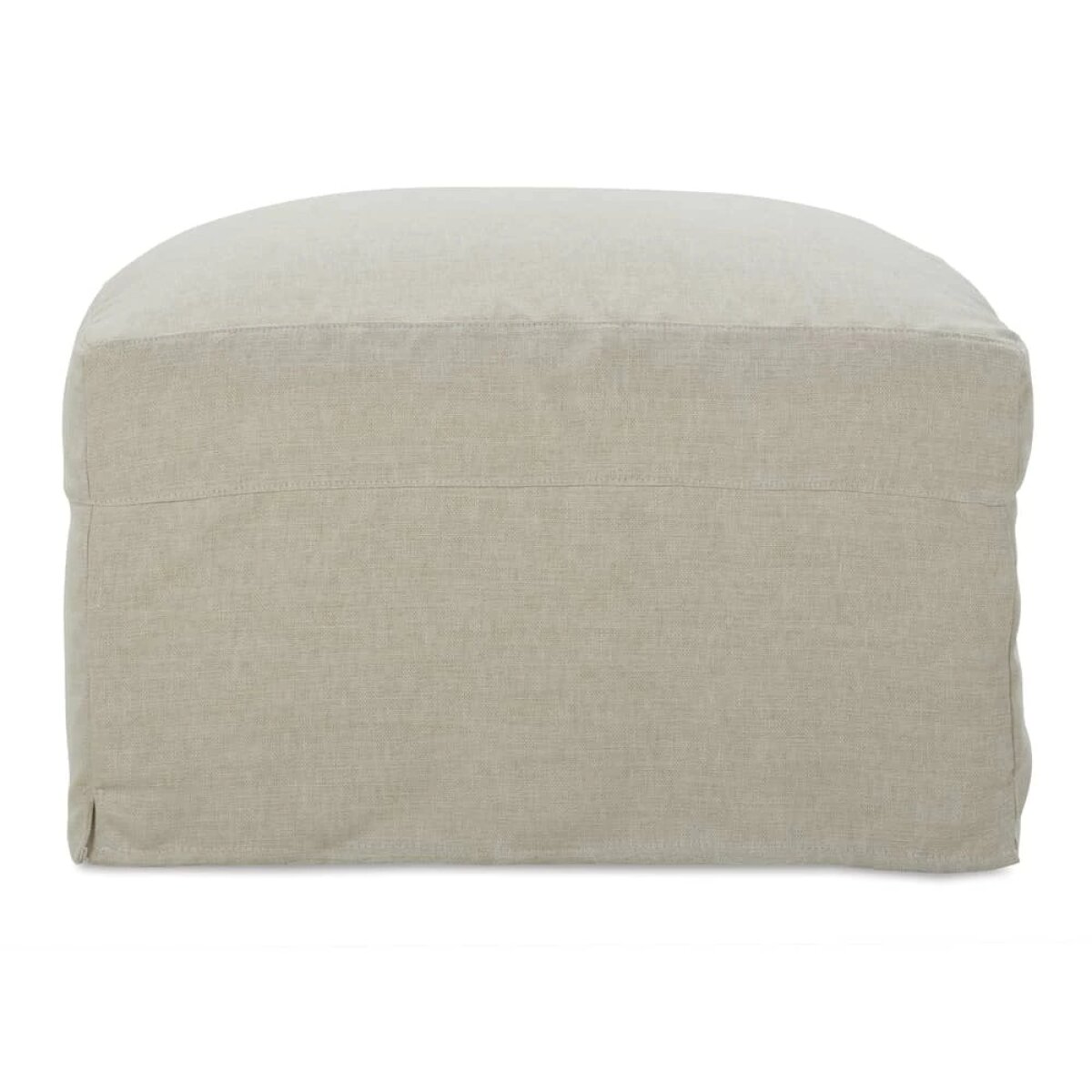 331cc04f4eab59e68a816f1a87111291 Lilah Slipcovered Ottoman - Image 1