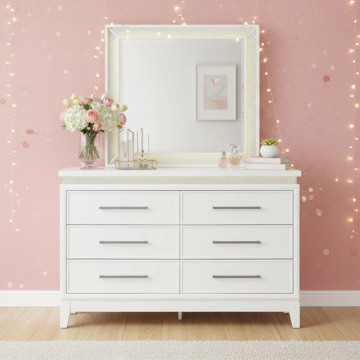 3b9830cc00ab35db71a43e40b2a3d826 Dresser & Mirror - Image 1