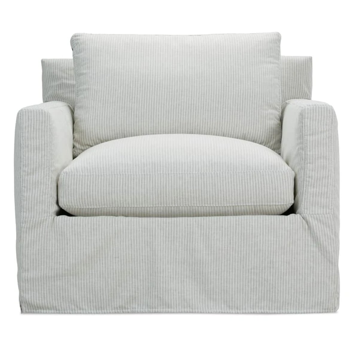 451cefe0f9baaae28ff5225f4293bac9 Sylvie Slipcovered Swivel Chair - Image 1