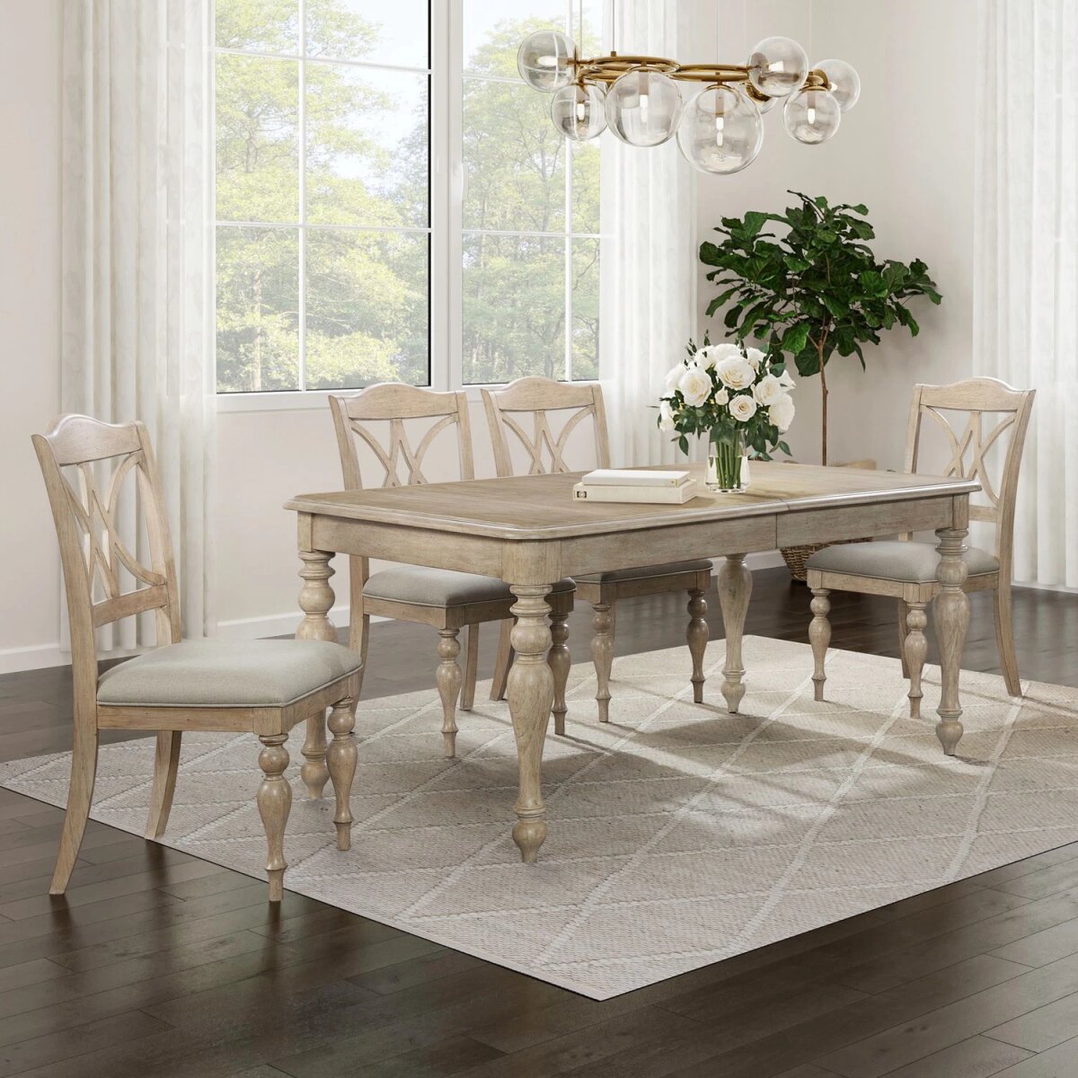 4529694fc281ff2b48cf68ad1266f391 5 Piece Rectangular Table Set - Image 1