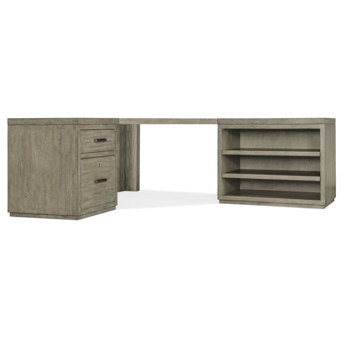 491c4f6b9b93e21addbf078c525e4c2b Linville Falls Corner Desk with File and Open Desk Cabinet - Image 1