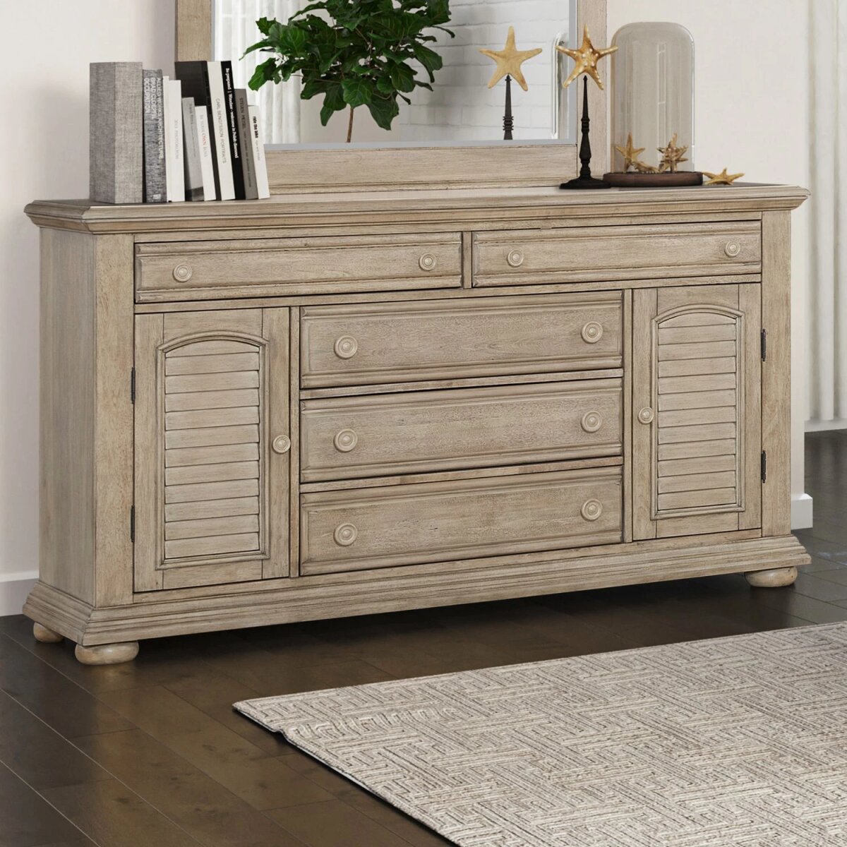 51070c8b4b61360f6472f26b7351f00e 2 Door 5 Drawer Dresser - Image 1