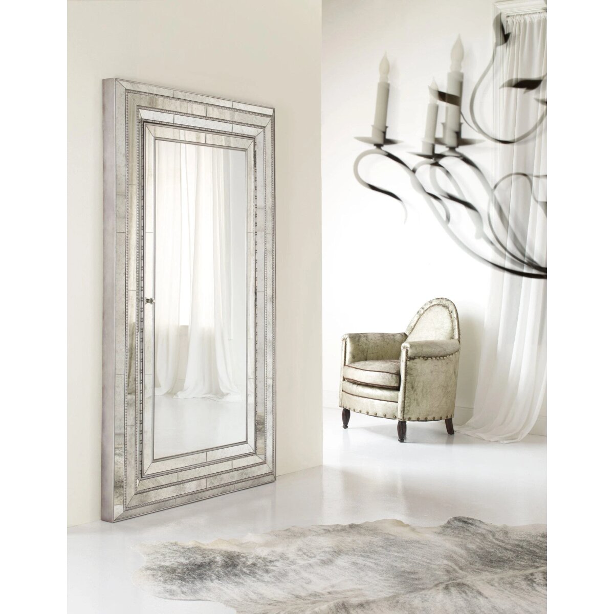 73eb93b6825ac4fc4de288ec69a5c856 Melange Glamour Floor Mirror withJewelry Armoire Storage - Image 1