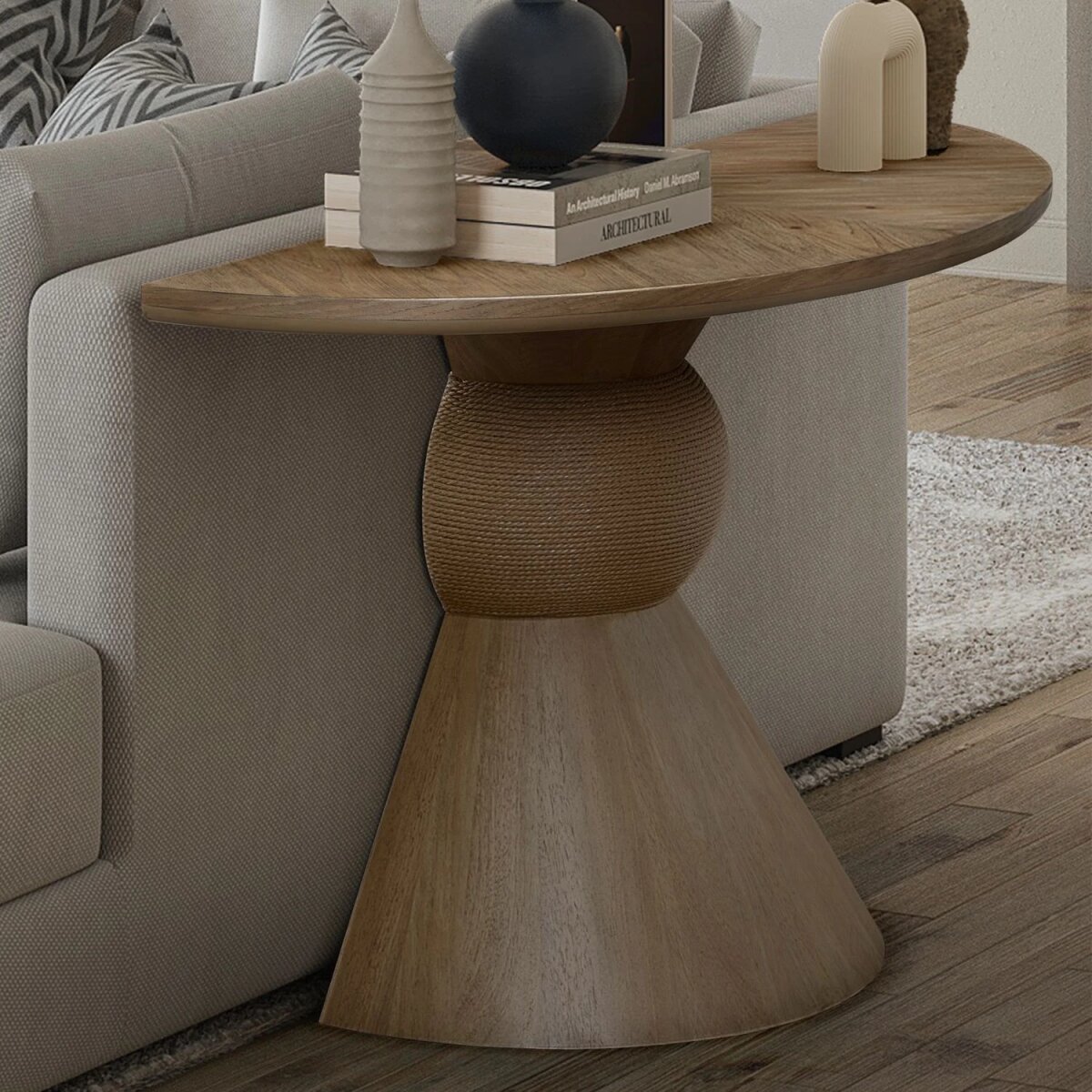 85aa531da635b36e0d7d1e88d432aecb Demilune Sofa Table Base - Image 1