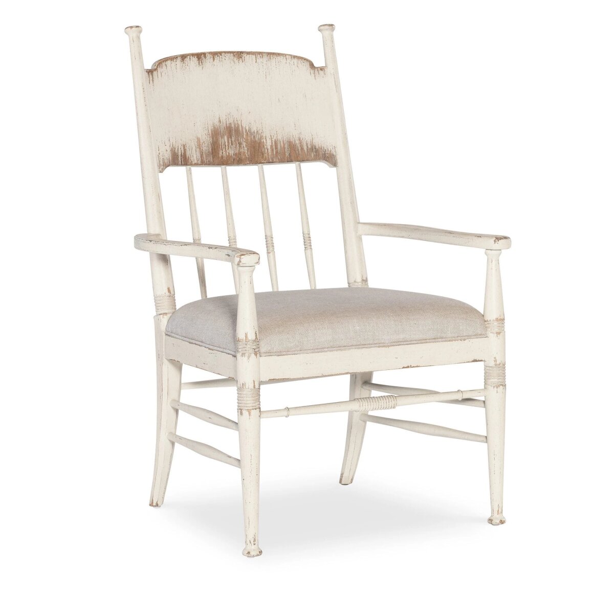 8a846e39f0dfd603960f05ede0451d49 Americana Upholstered Seat Arm Chair - Image 1
