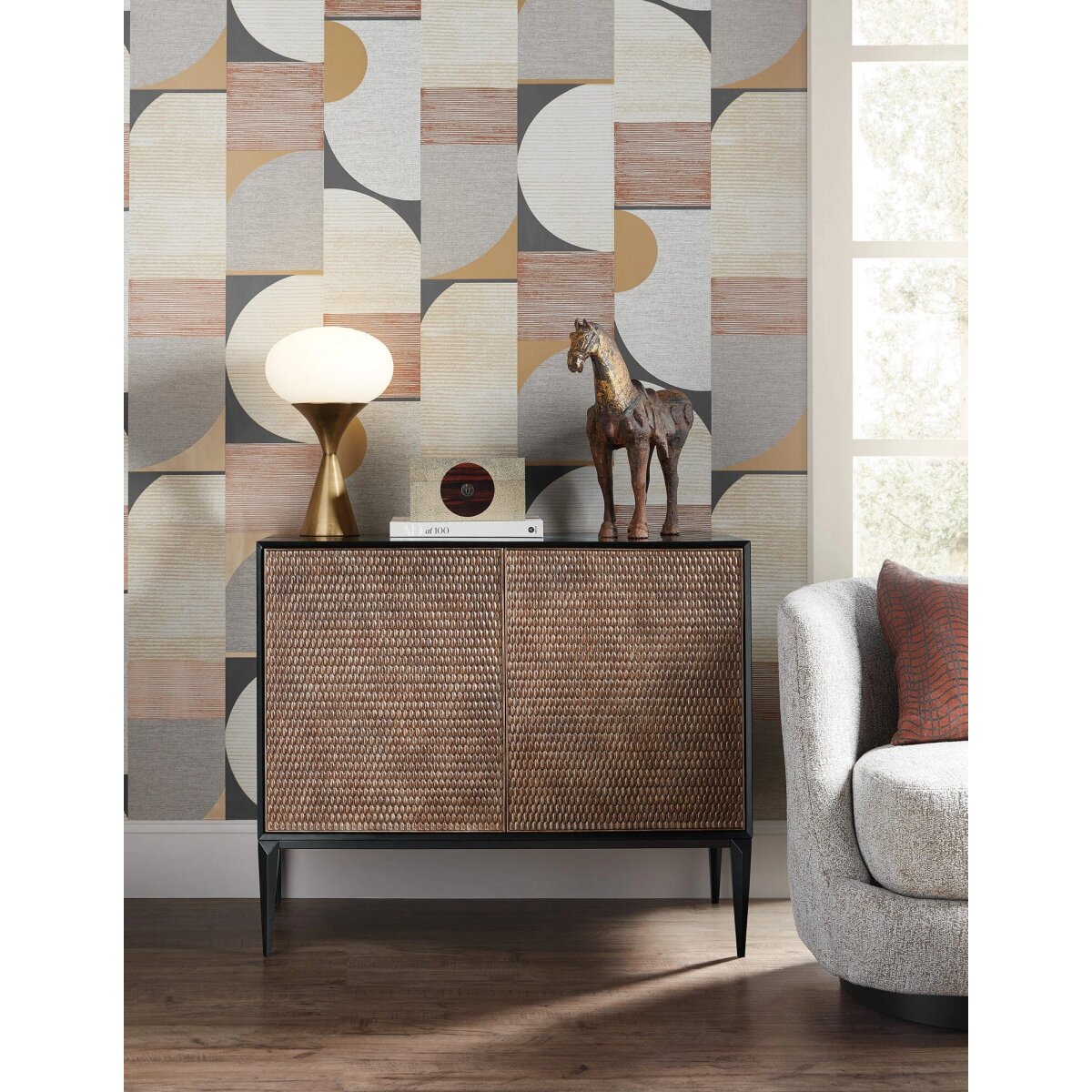 9090a04116e0a7cfcfb239ece2297436 Melange Boucle Accent Chest - Image 1