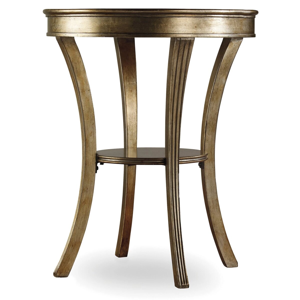 91d06c92325205687d885e353de1bcbc Sanctuary Round Mirrored Accent Table - Visage - Image 1
