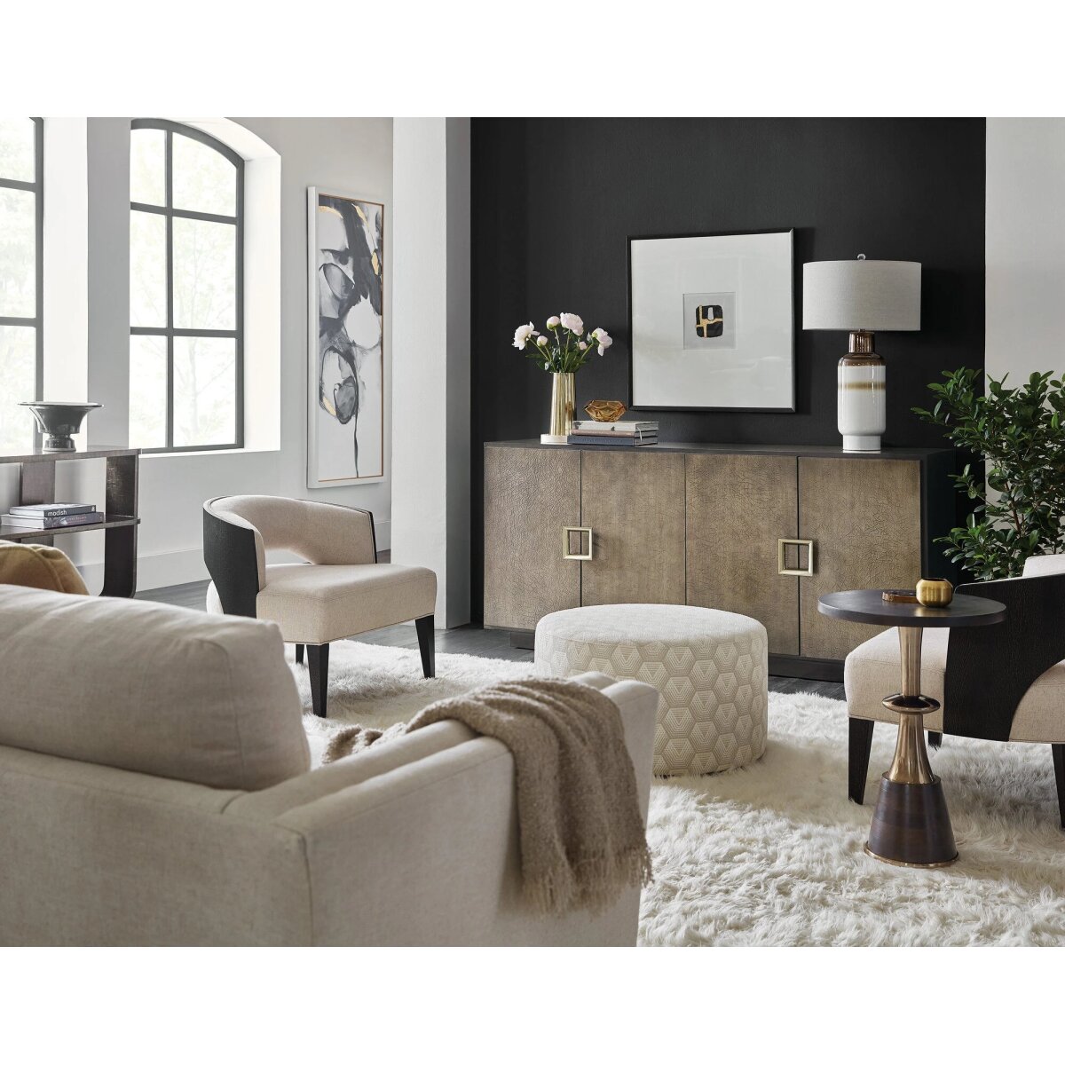 a1586f7fc88f9d87f4e20a75dcba7986 Melange Asher Four Door Entertainment Credenza - Image 1