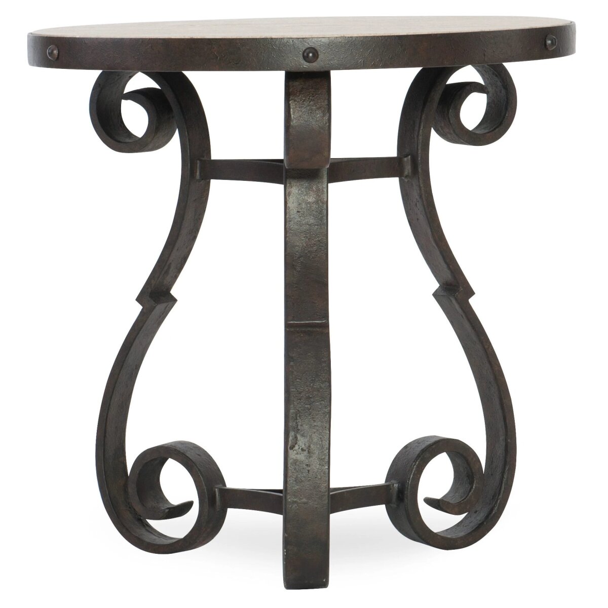 b6c936c2f2702cbba302f71669f499b5 Luckenbach Metal and Stone End Table - Image 1