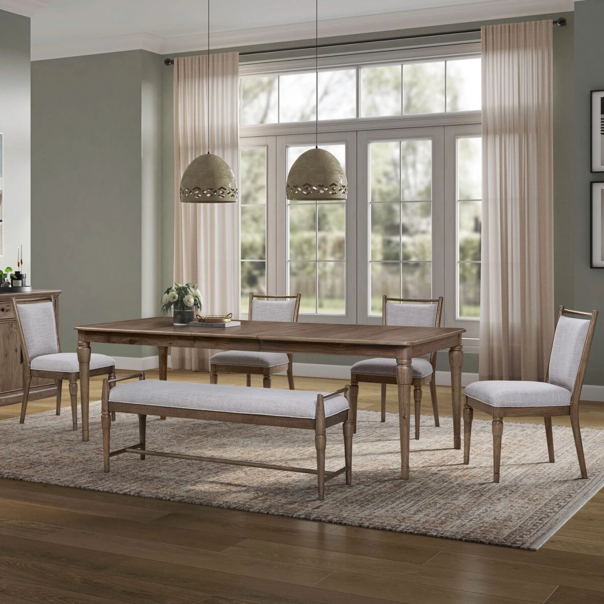 b8dabd4a3d8edc142a2fbbc46972cbde Opt 6 Piece Rectangular Table Set - Image 1