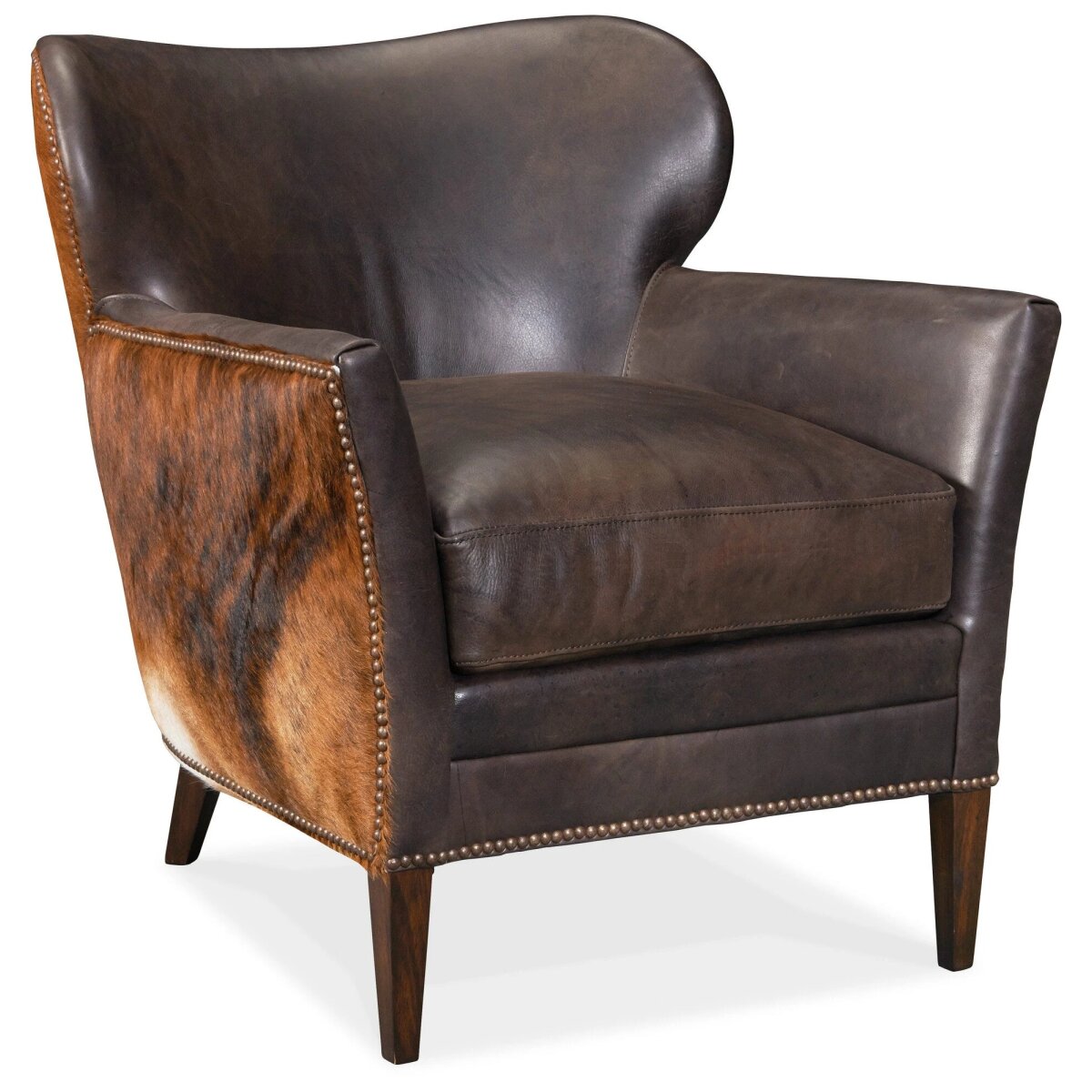bb31df2179fae6059cb0e8c2cb76edf0 Kato leather Club Chair with Dark HOH - Image 1