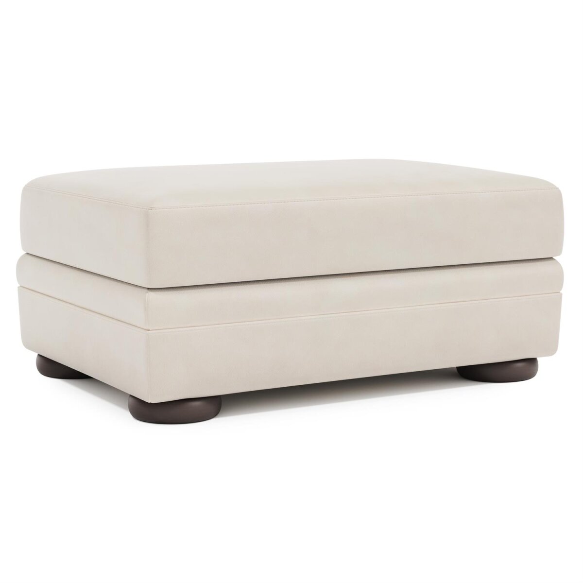 c0feda54965967243cfc7e282a2a4f20 Harrison Leather Ottoman - Image 1