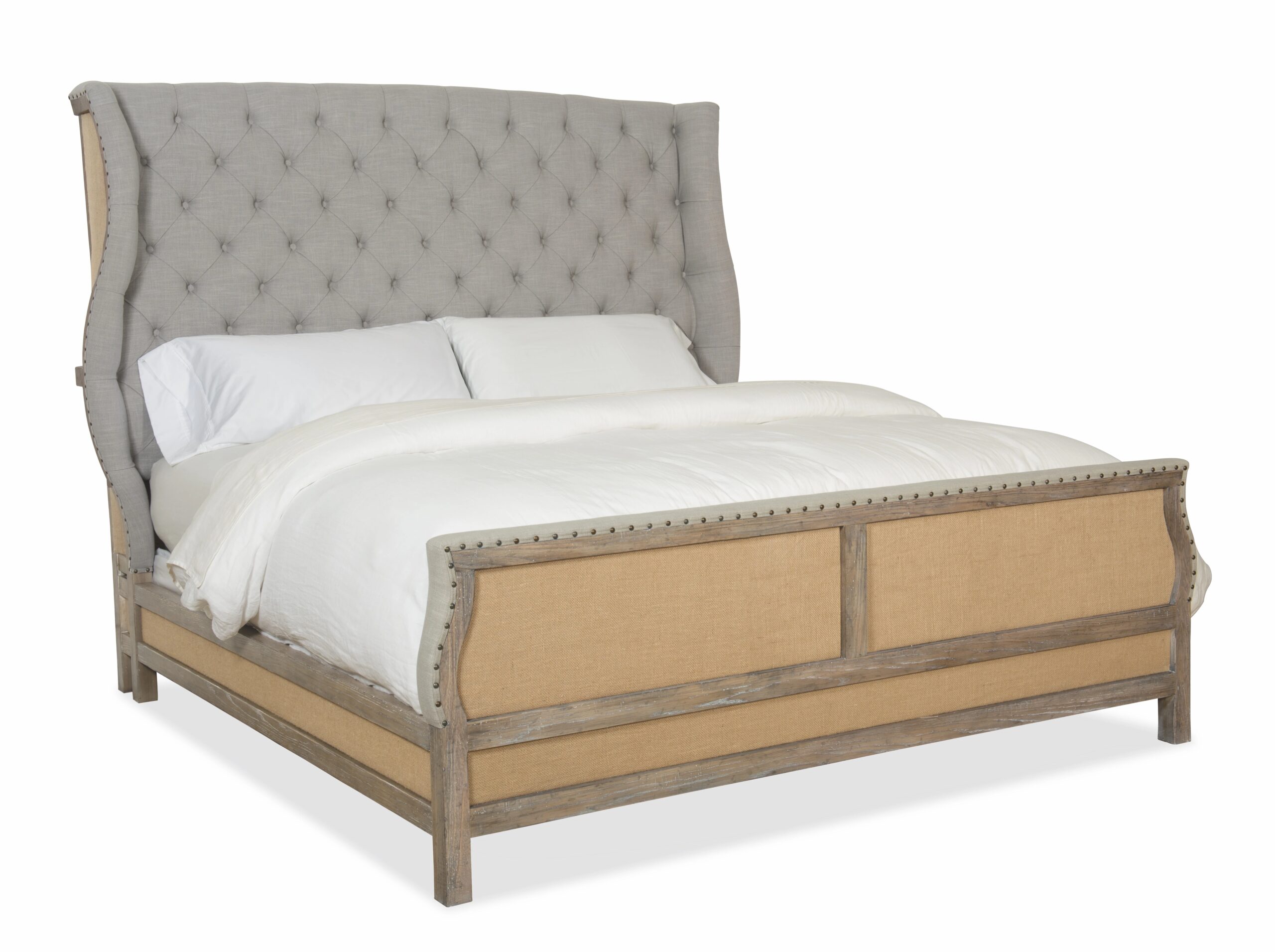 c4c66a84f6e8e575cda8bd122af0f30e Boheme Bon Vivant De-Constructed King Uph Bed - Image 1