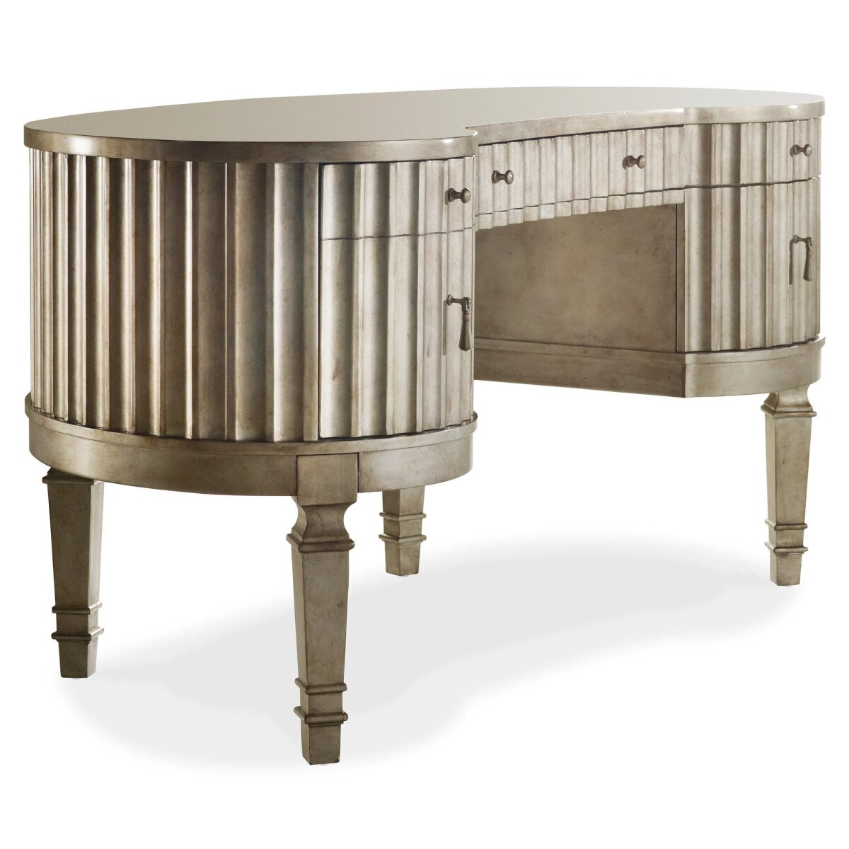 c82ca6aa24b367640ea2b187f30c3373 Melange Fluted Kidney Desk - Image 1