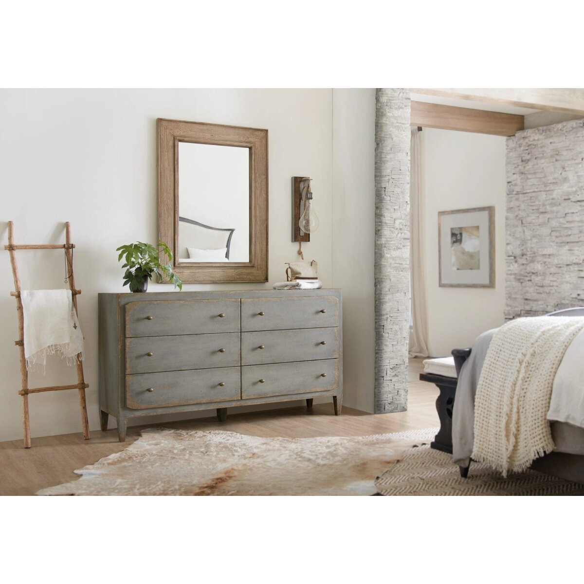 d02b4ace8e7aef25867d44dee0b9ec67 Ciao Bella Six-Drawer Dresser- Speckled Gray - Image 1