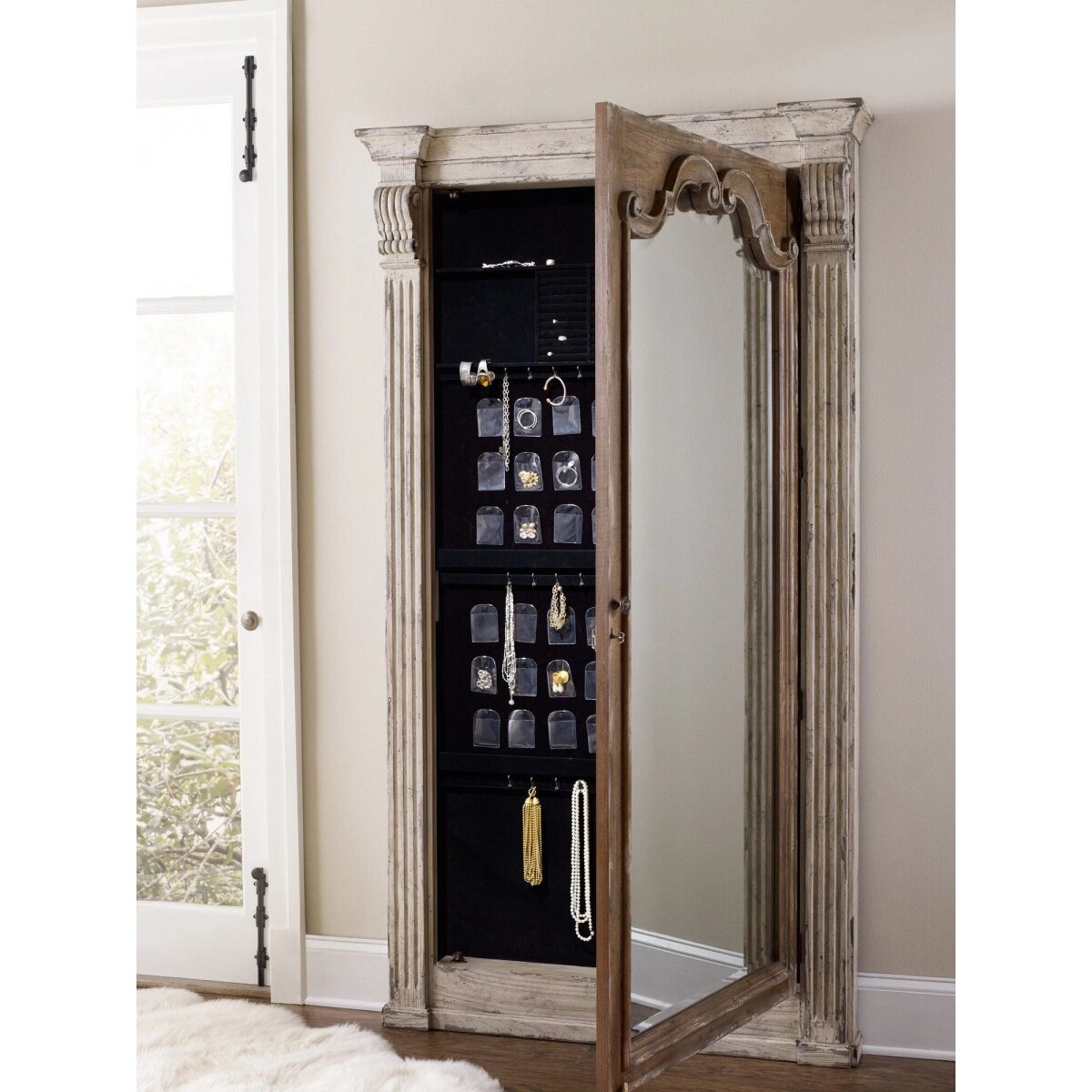 d679d82939896d7ea10e71e90fa1af1e Chatelet Floor Mirror withJewelry Armoire Storage - Image 1