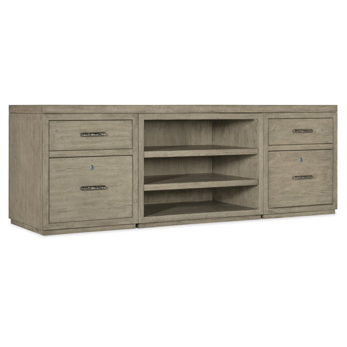 db387d2f0befff17a6375889f714f832 Linville Falls 84" Credenza with Two Files and Open Desk Cabinet - Image 1