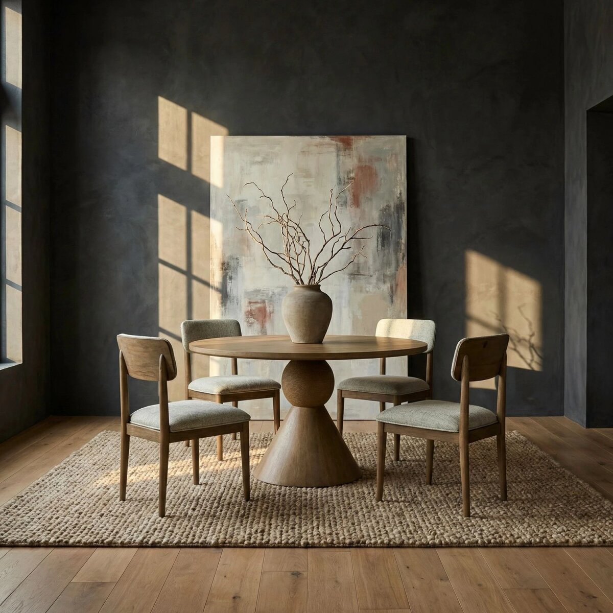 ee2810acf2ce49af88a0c5d03fdc6806 5 Piece Pedestal Table Set - Image 1