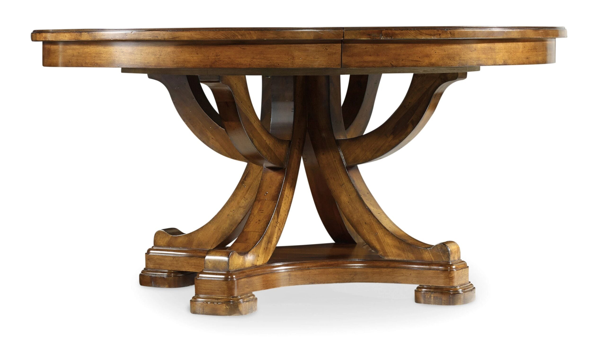 f2350fabfd4dc7b6e3ae629ea01c93ff Tynecastle Round Pedestal Dining Table with One 18'' Leaf - Image 1