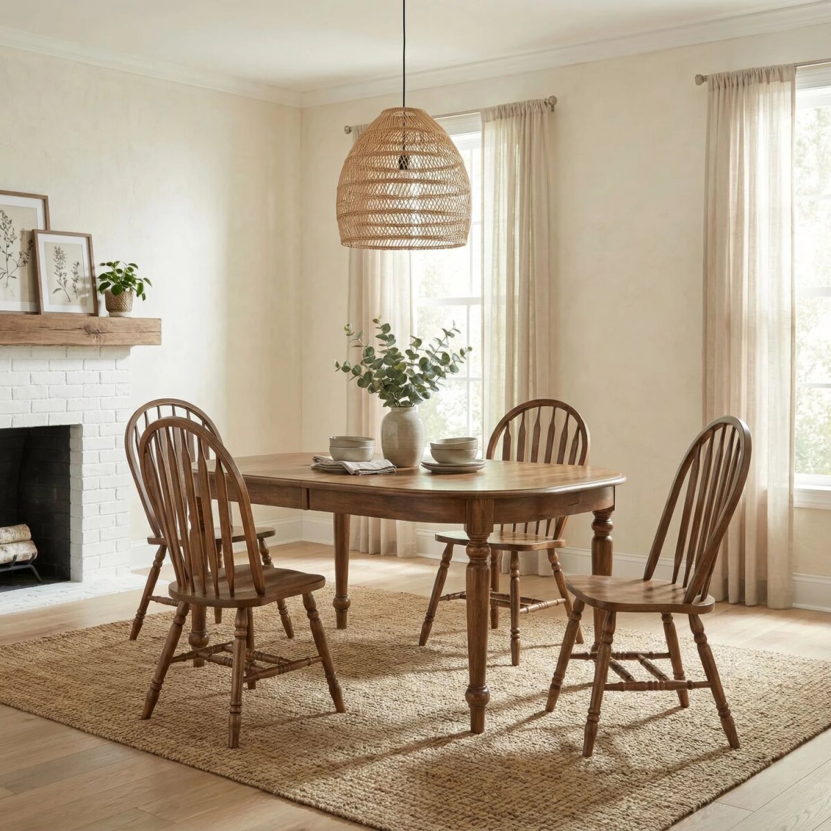 f8d95796ac19b306a7f1b3154a4c1db2 5 Piece Leg Table Set - Image 1