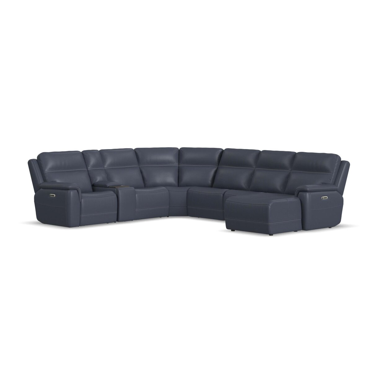 085b89988a46d72fb2a28b0d78867dbc Sawyer Leather Power Reclining Sectional with Power Headrests & Lumbar - Image 1