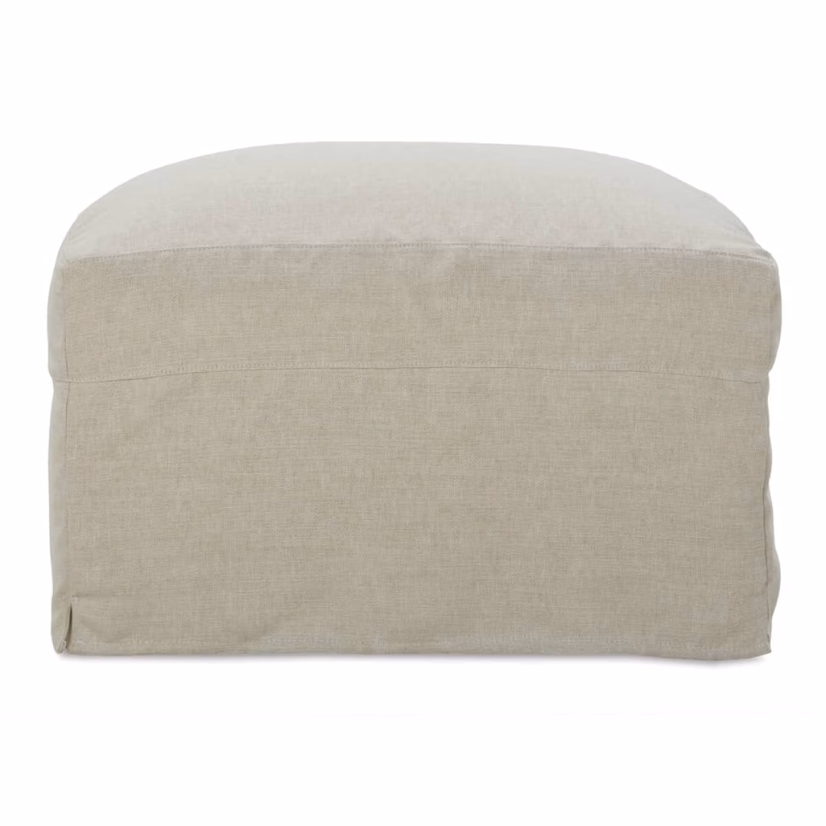10e29b629954a8216462024a00d878a5 Lilah Slipcovered Ottoman - Image 1