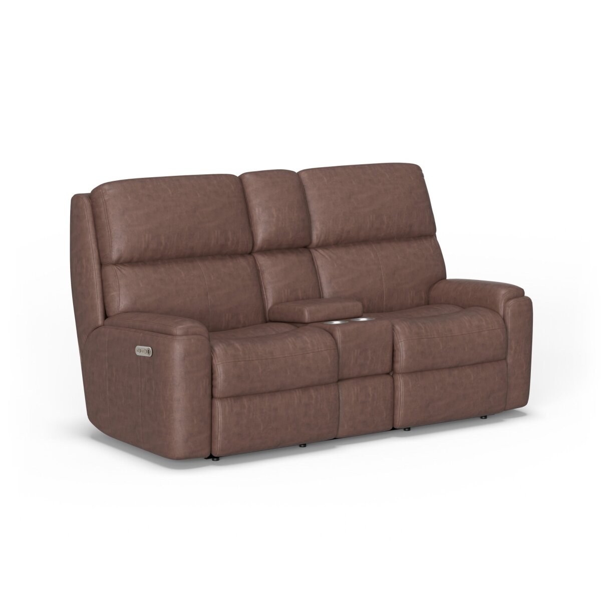 3cff0e0e4a59a5fe689d895125c646b2 Rio Leather Power Reclining Loveseat with Console & Power Headrests - Image 1